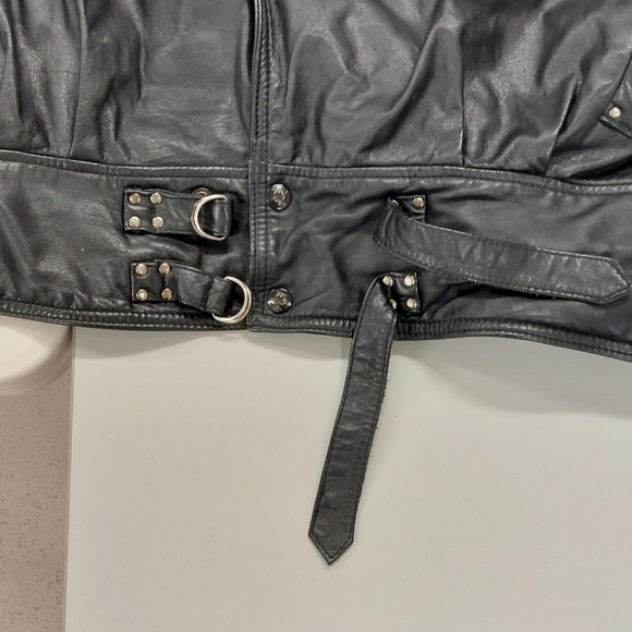 Vintage Collection d'Artisan by The Leather Ranch 1980s Leather Bomber Jacket - Picture 10 of 13